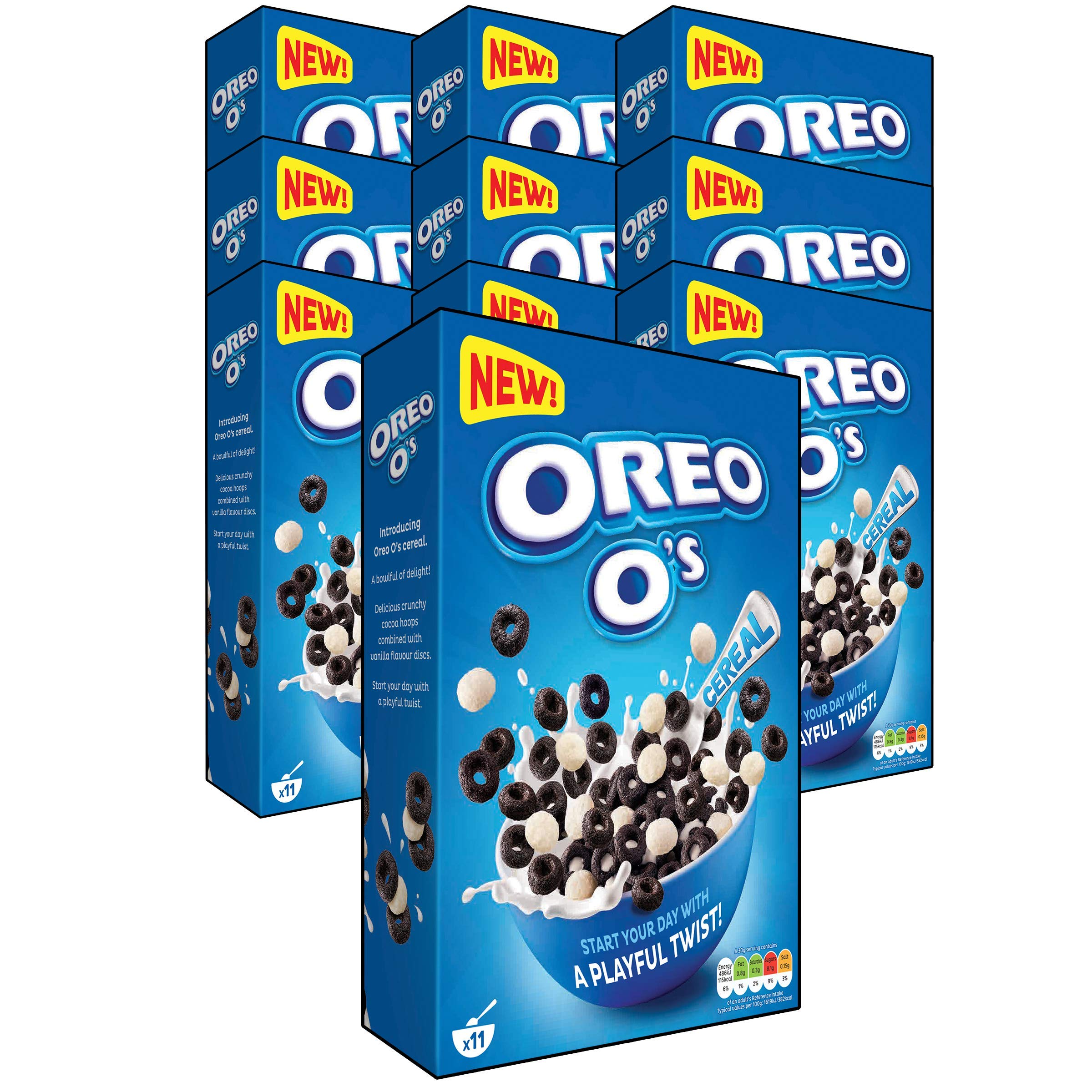 Oreo O's Chocolate Hoop and Vanilla Flavour Breakfast Cereal 350g (Pack