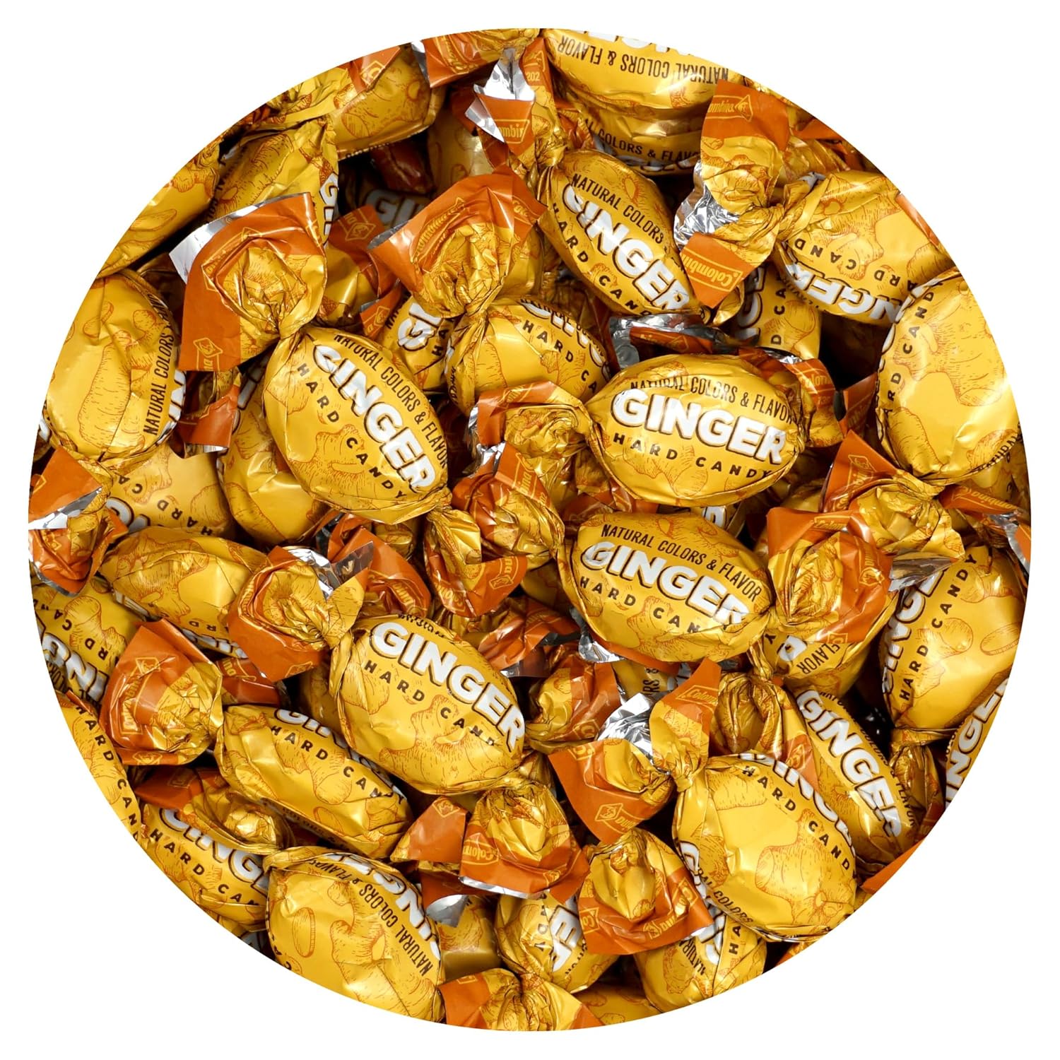 Ginger Candy, 2 Pound Bulk Candy (Approx. 180 pcs.), Hard