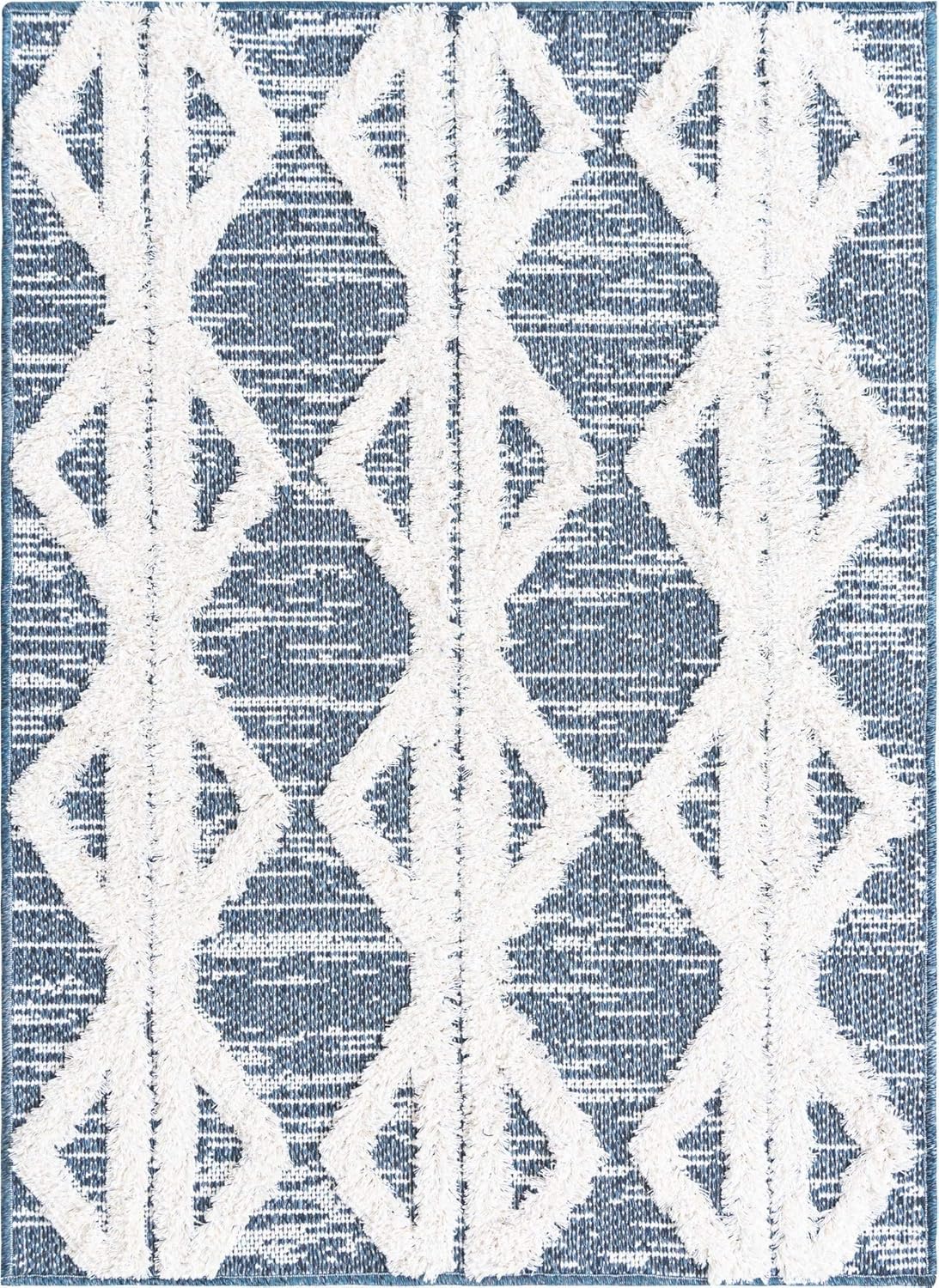 Rugs.com Sabrina Soto Casa Collection Rug – 2' x 3' Navy Blue High Rug Perfect for Entryways, Kitchens, Breakfast Nooks, Accent Pieces