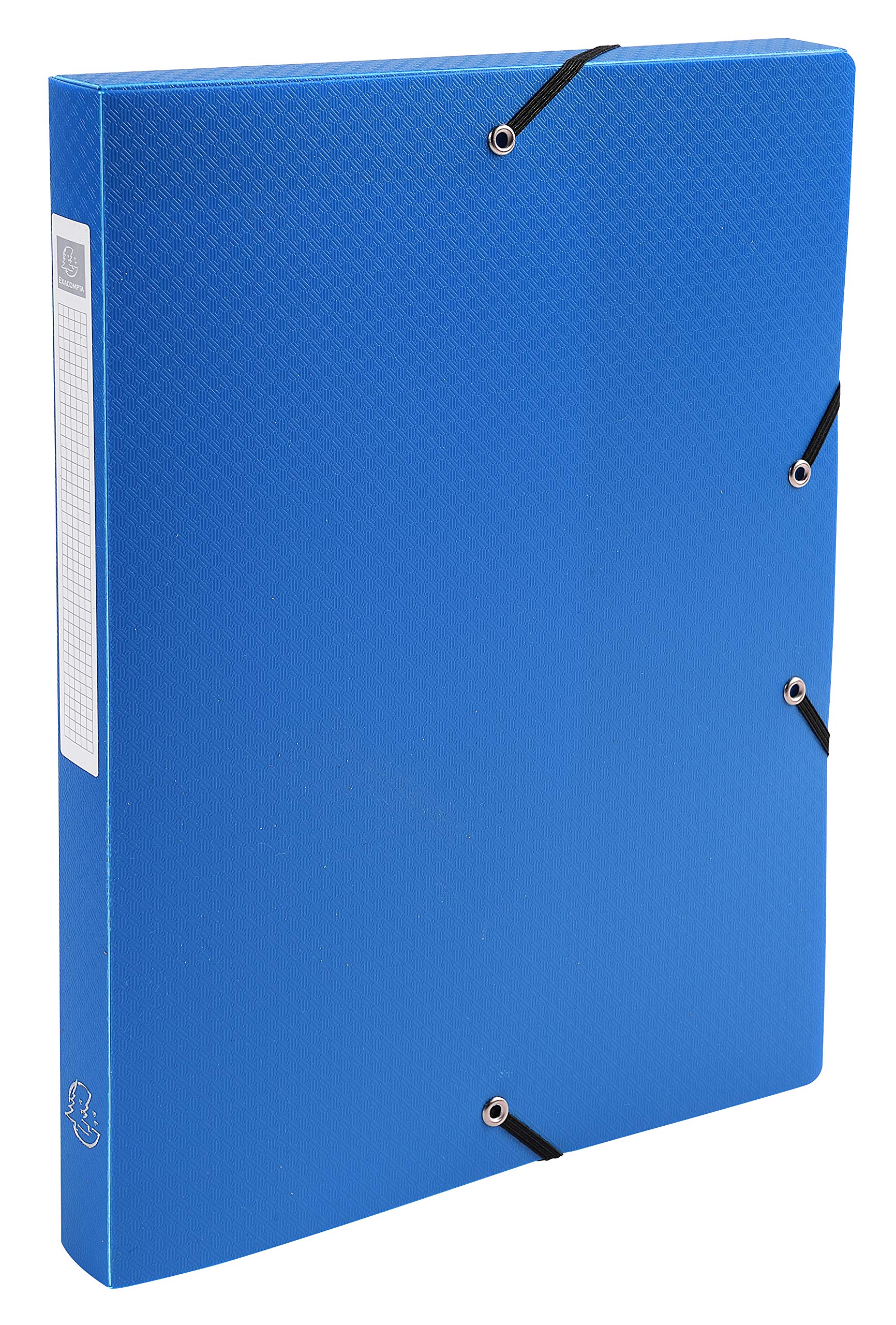 Exacompta Opak Filing Box 59682E A4 Pp (Polypropylene) 25 (W) X 33 (H) Cm Blue 2.5 Cm Pack Of 8