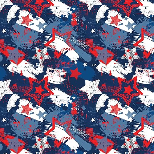 Miniatura 4 de Paquete de vinilo adhesivo permanente de bandera estadounidense, hojas de bandera roja, blanca y azul, 12 x 12 pulgadas, funciona con todos los