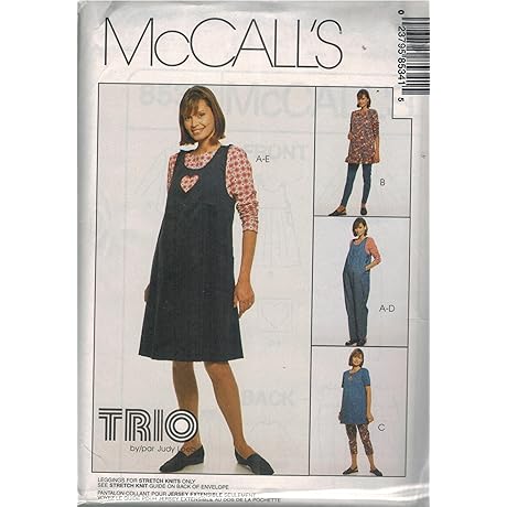 McCalls Maternity Sewing Pattern 8534 Misses Uncut Jumper Jumpsuit Top Leggings 12 14 16
