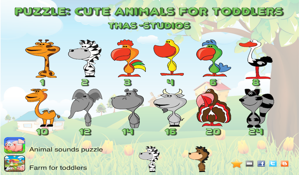 Cute Animal Puzzle for toddlers - App on Amazon Appstore