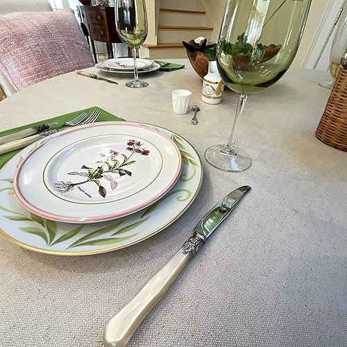 Miniatura 2 de Amelie Michel Mantel francés Wipe-Clean en lino natural ROA  Auténtica tela de lino 100 con revestimiento de acrílico francés fácil cuidado a prueba