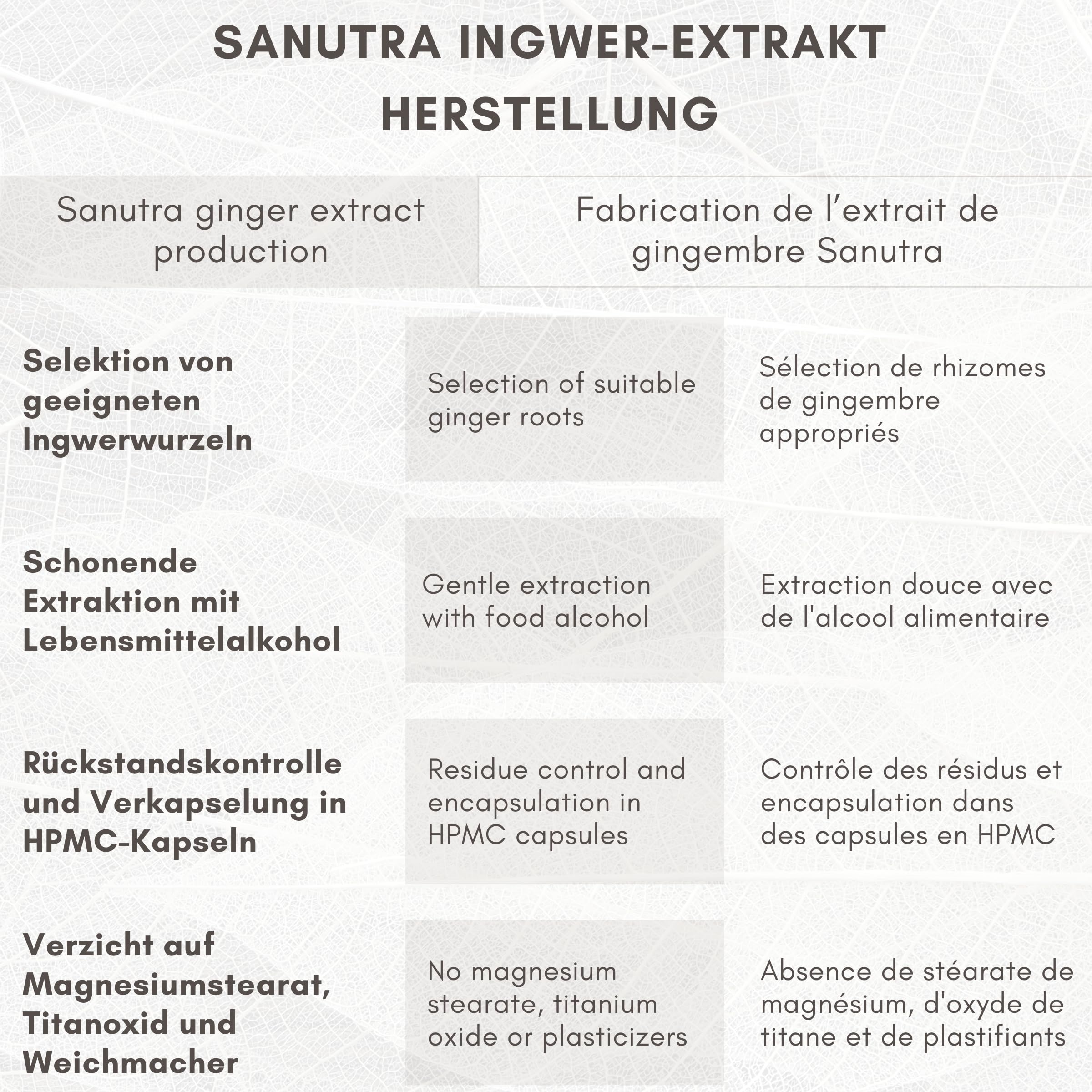 SANUTRA® Gélules de Gingembre – hautement dosées 15:1 extrait de gingembre avec 5% de gingérols, véganes, sans additifs, contrôlées résidus, fabrication allemande, 180 x 600 mg