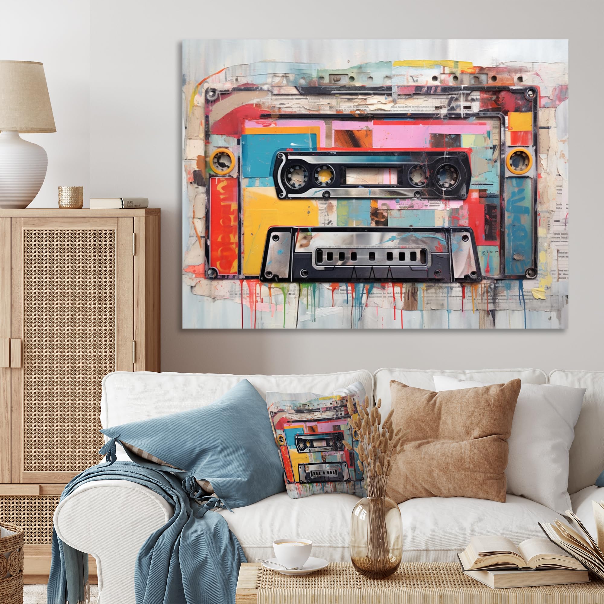 DesignQ Colour Soundtrack I Canvas Wall Art 44