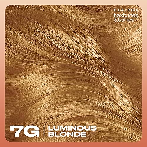 Miniatura 9 de Clairol Textures & Tones - Tinte permanente para el cabello, color rubio luminoso 7G, paquete de 1 unidad