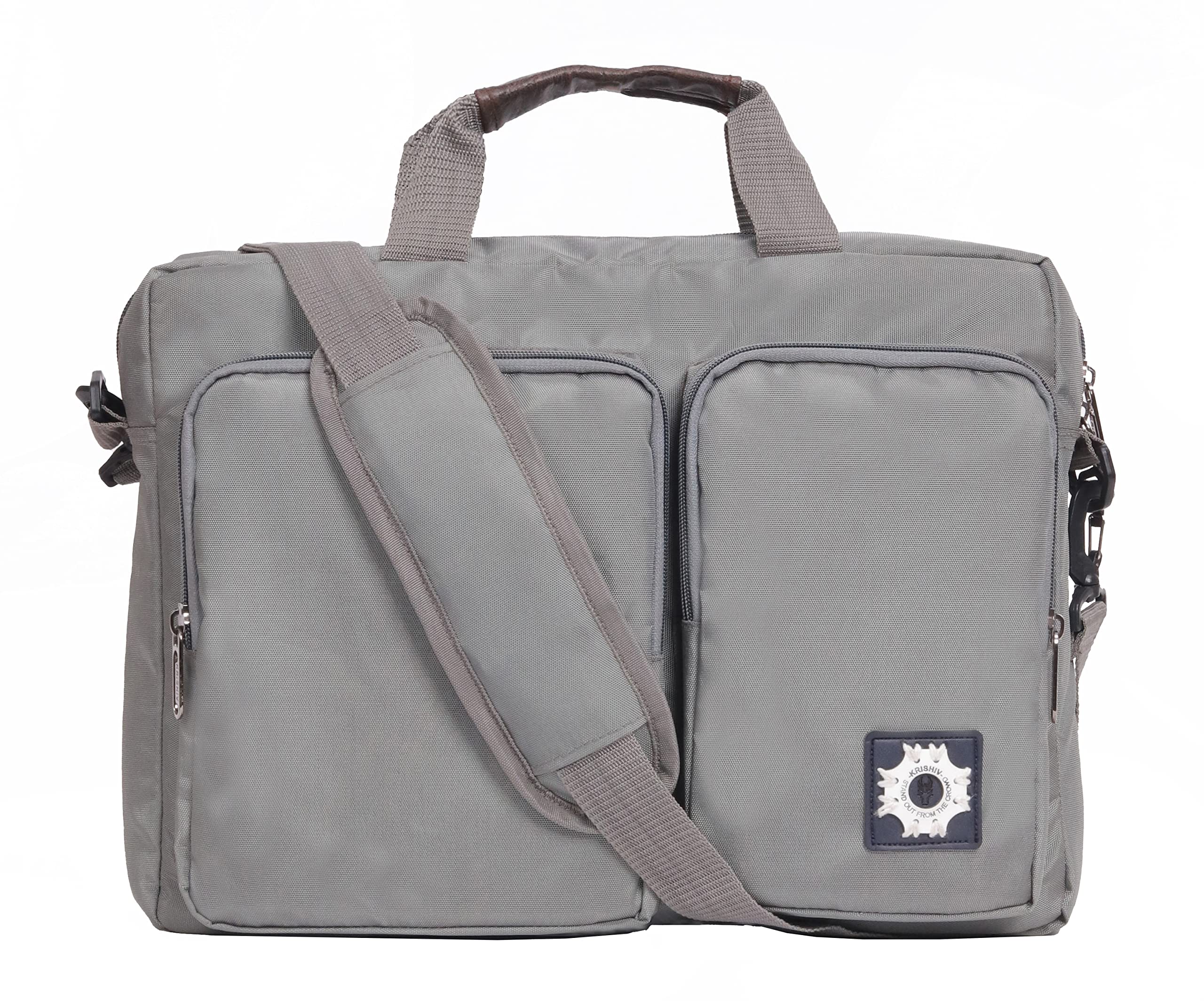 Krishiv Polyester Laptop Bags | Stylish Removable Strap Laptop Bag | Shoulder Sling Office Business Messenger for Men & Women Unisex (Grey) (B0C3QN9LST) Amazon Price History, Amazon Price Tracker