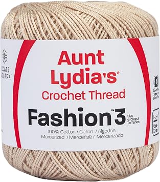 Red Heart Fashion Crochet, Cotton Size 3, Natural 182-226