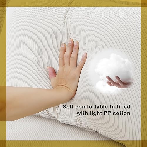 Miniatura 5 de Moderno sofá modular en forma de U, sofá modular de pana con tumbonas dobles para sala de estar, color beige