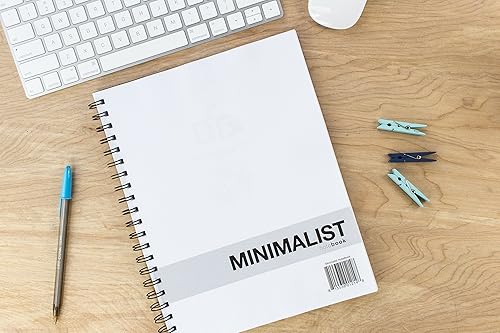 Miniatura 2 de Cuaderno minimalista (8.5 x 11 pulgadas), papel blanco nítido ecológico, diseño de línea punteada