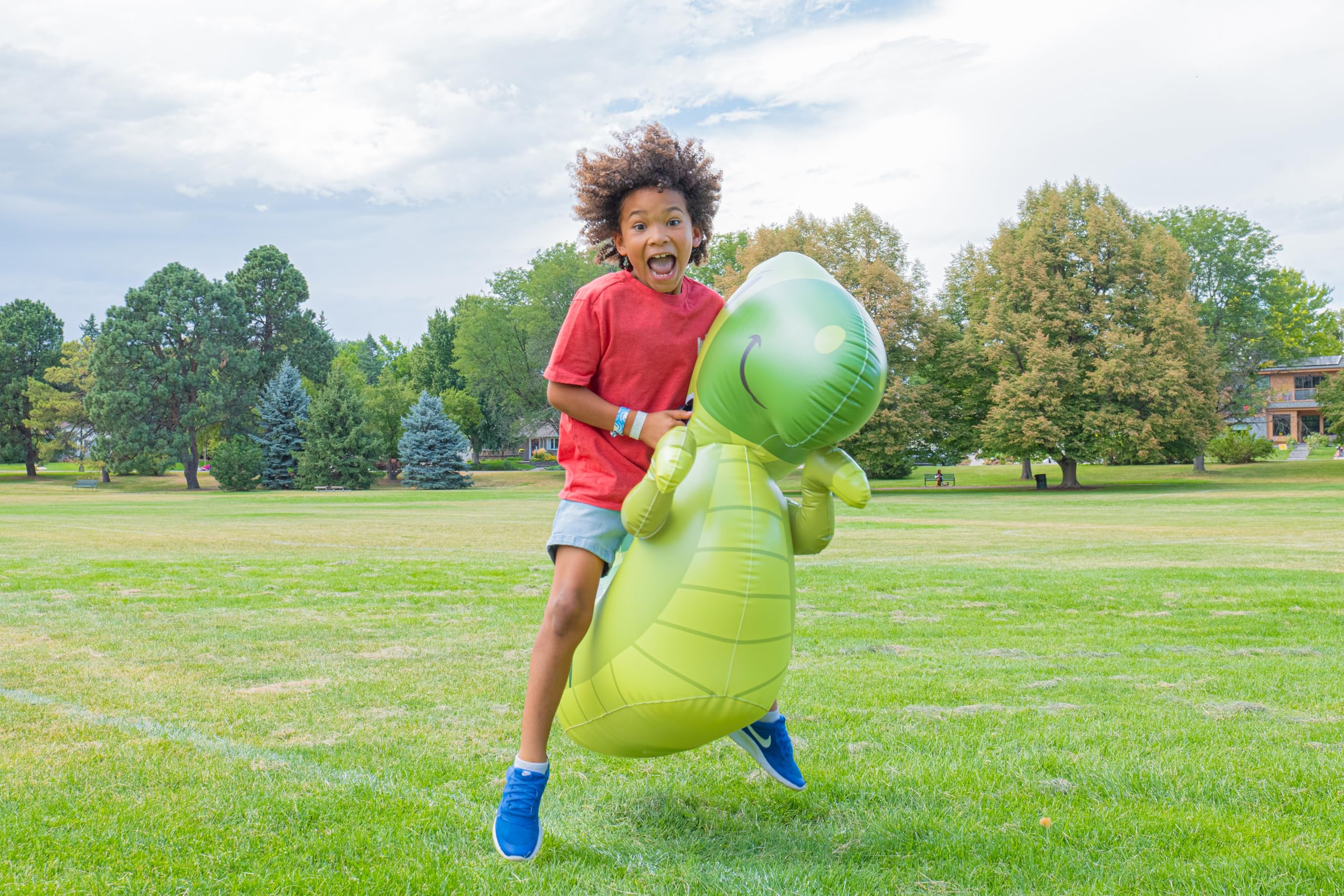 Dinosaure Sauteur pour Enfants, Jouet rebondissant, élan Gonflable, Cadeau pour Enfants