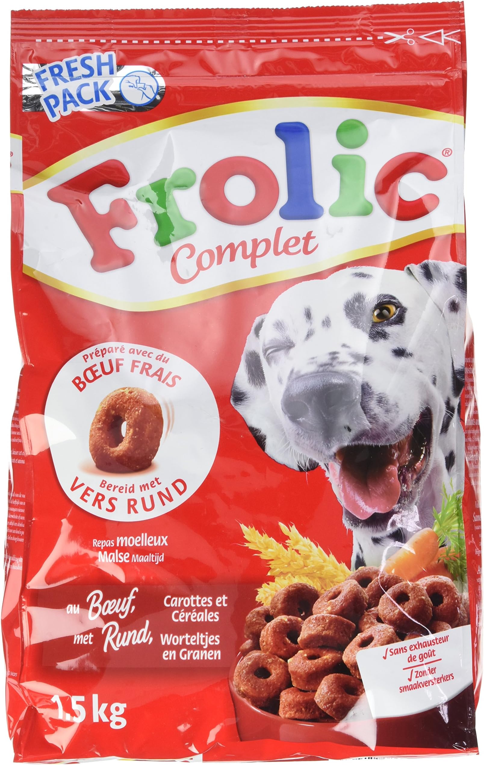 Frolic dog biscuits.