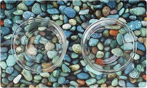 Miniatura 13 de Drymate Mantel individual con tazón para mascotas, tapete de alimentación de alimentos para perros y gatos, tela absorbente, respaldo impermeable