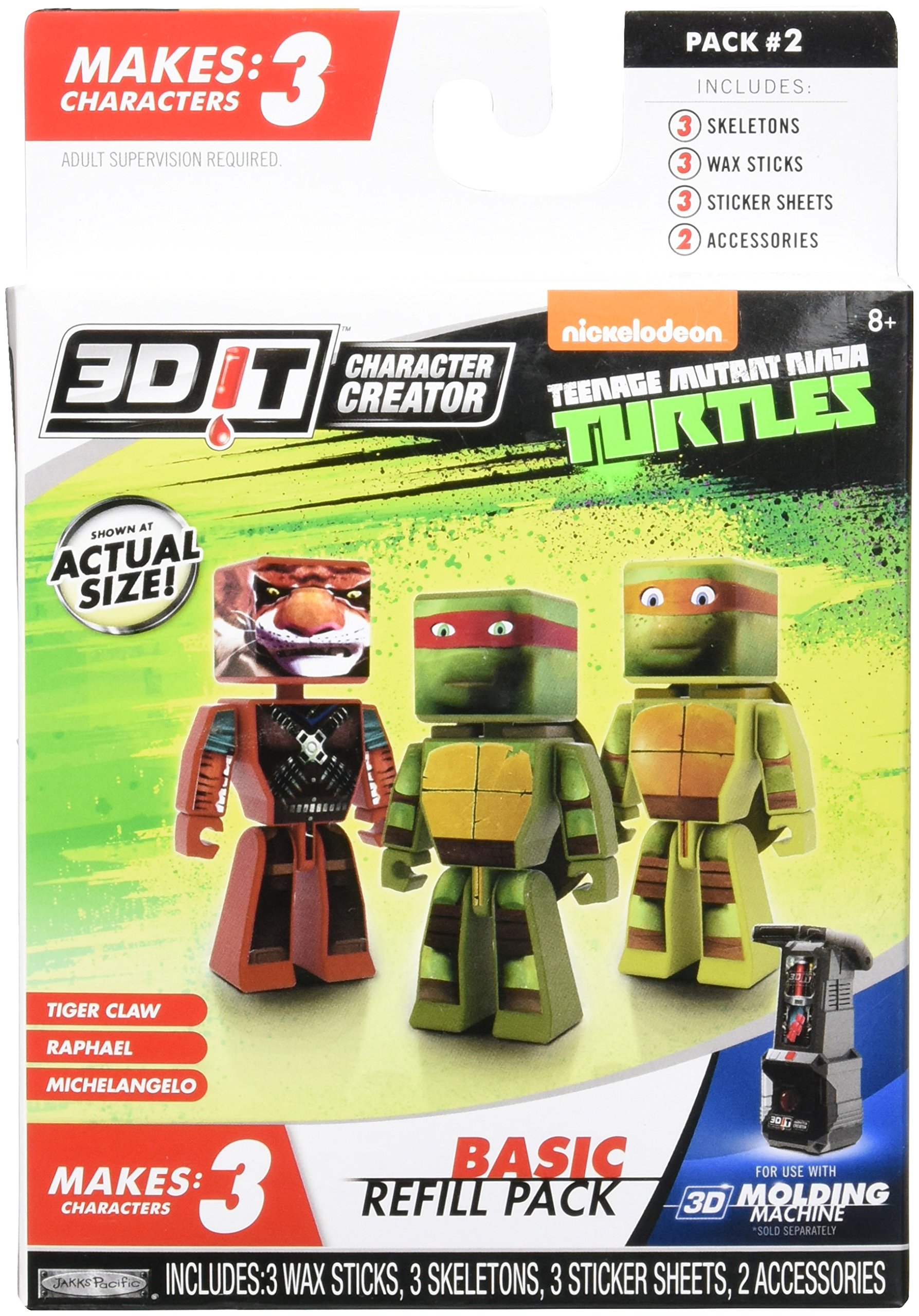 3D Character Creator Teenage Mutant Ninja Turtles Basic Refill Pack Style 2 Novelty Toy