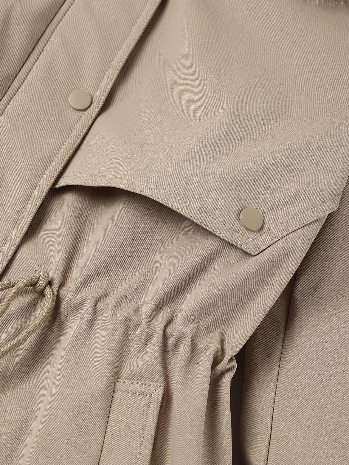 Bellivera Women's Plus Size Parka Jacket Long Winter Warm Hooded Zipper Coat - Image 6