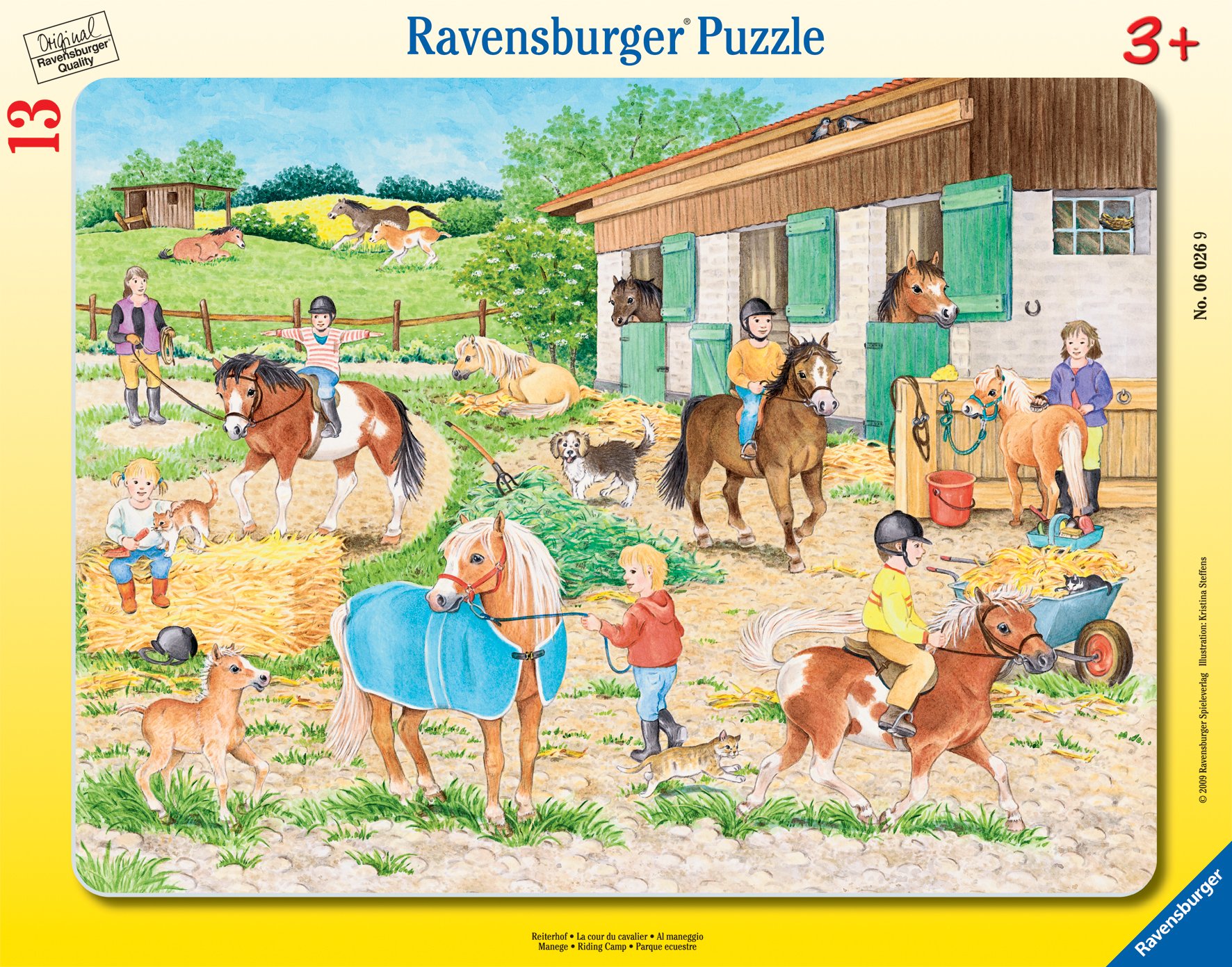 Ravensburger 06026 - Reiterhof - 13 Teile Rahmenpuzzle