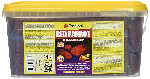 Red Parrot GRANULAT 3L / 1,2kg - Alimento Que Potencia el Color para Red Parrots