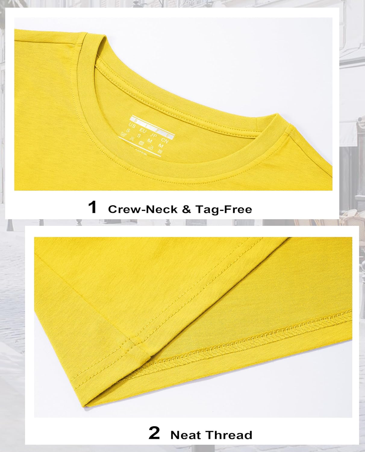 MAGCOMSEN Women's Cotton T-Shirts Short-Sleeve Shirts Crew-Neck Tops Classic-Fit Breathable Casual Summer Tees - Image 5