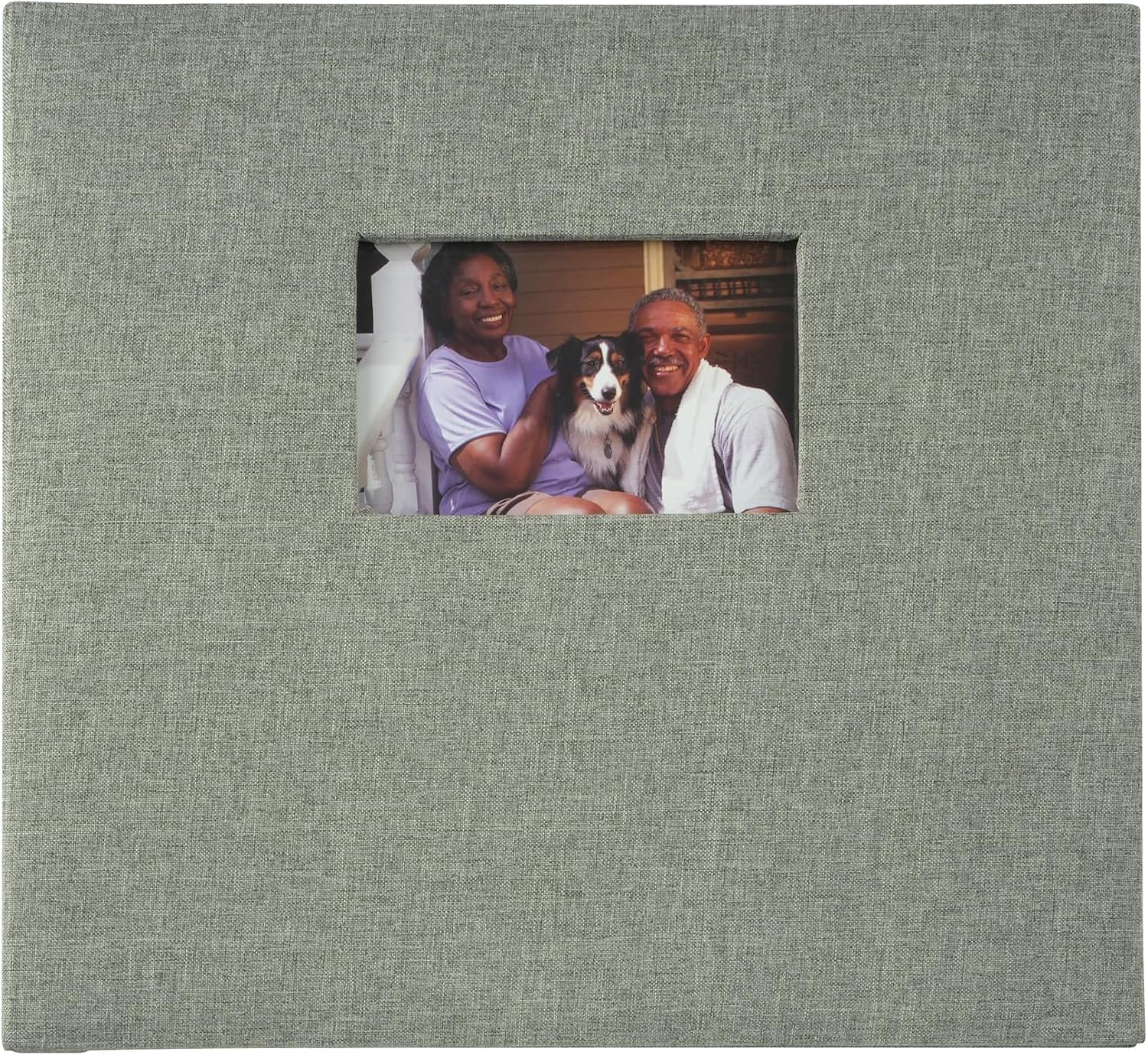 Recollections Scrapbook Album, Linen Photo Window Post Bound, Assorted Colors, 12" x 12", 10 Sheets, 1-Pack