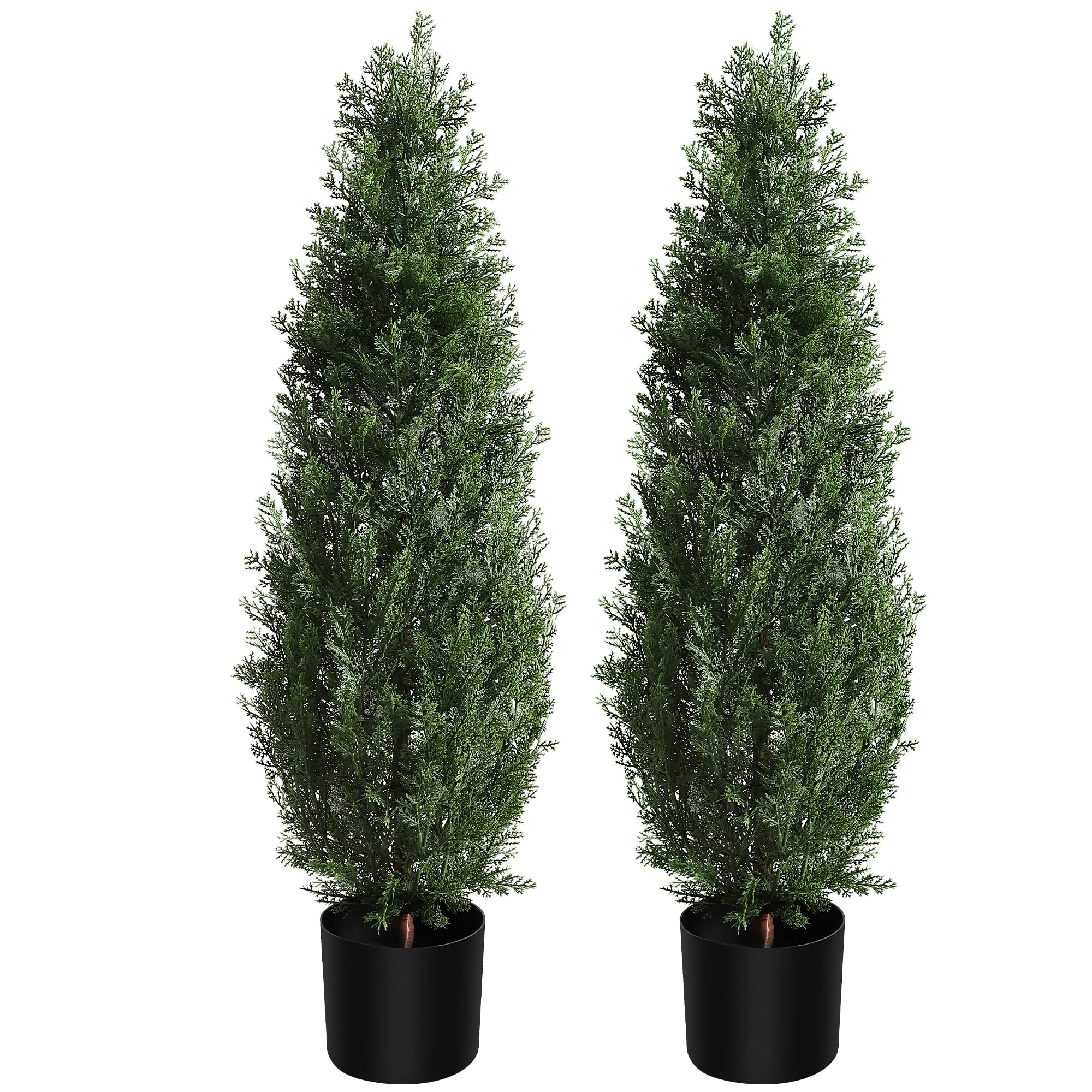 Garvee Topiaire Artificiel Cèdre, Plante Artificielle Réaliste, Faux Cyprès Arbre Décoration Extérieur Intérieur, Maison, Terrasse, Jardin, Balcon, Bureau