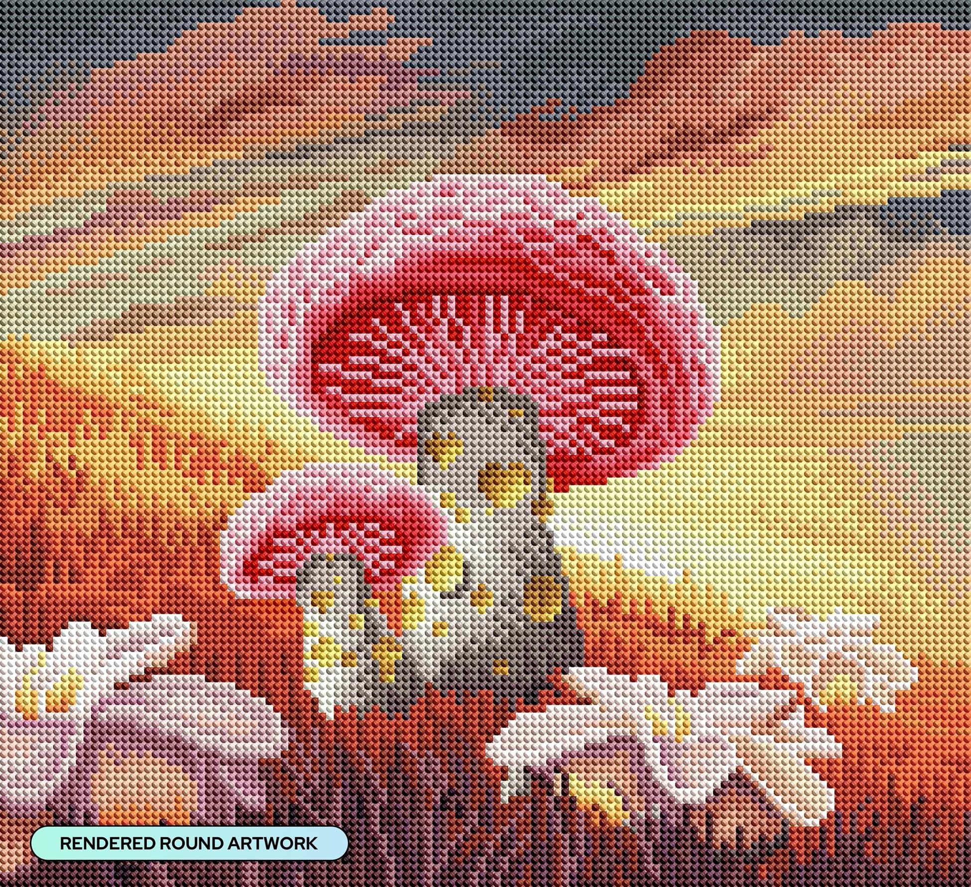 Amazon.com: DIAMOND ART CLUB Peach Mushroom Twilight Diamond Art