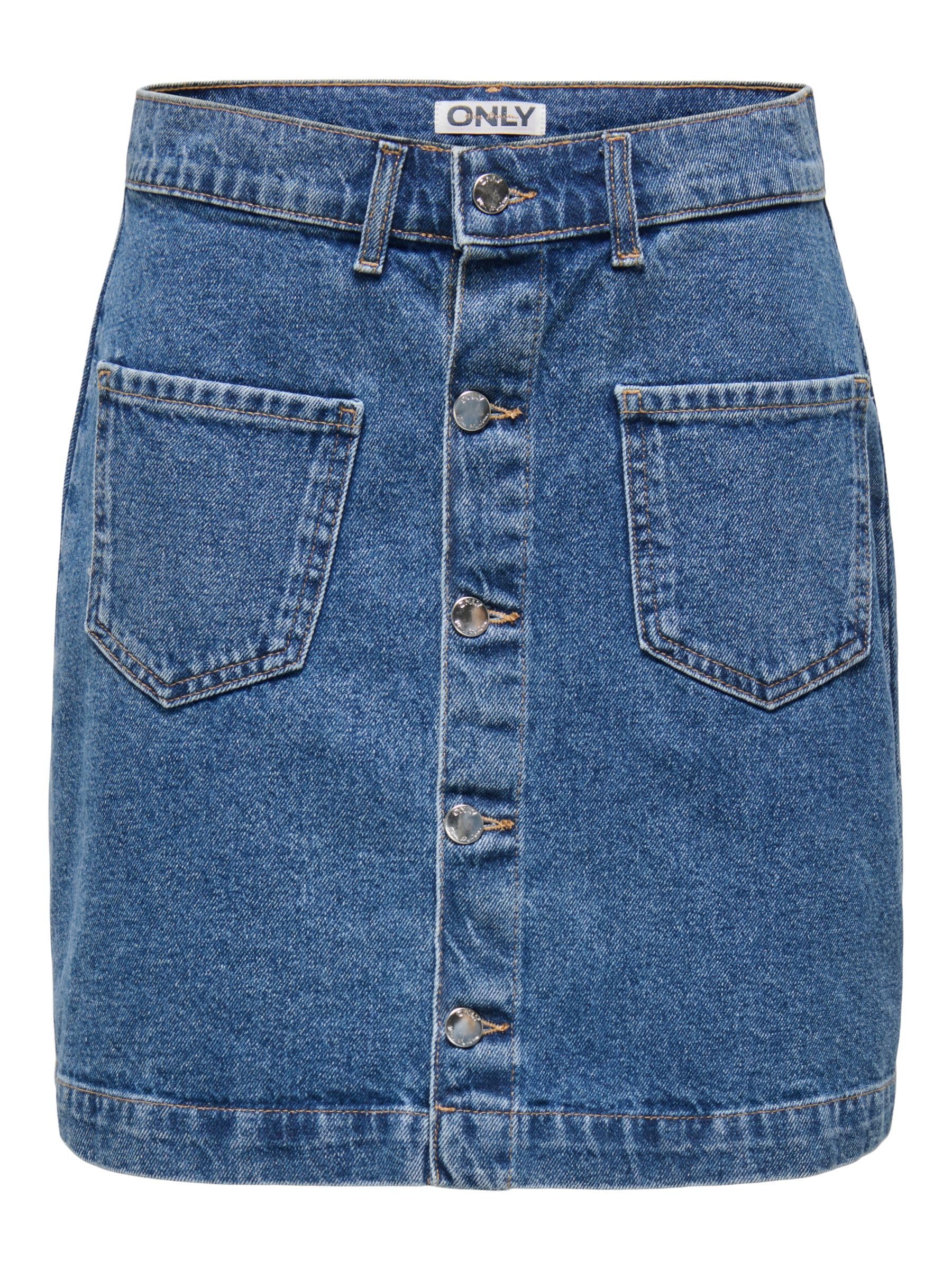 ONLY Female Denim Skirt ONLAMAZING Denim Short Skirt, Medium Blue (Medium Blue Denim), XL