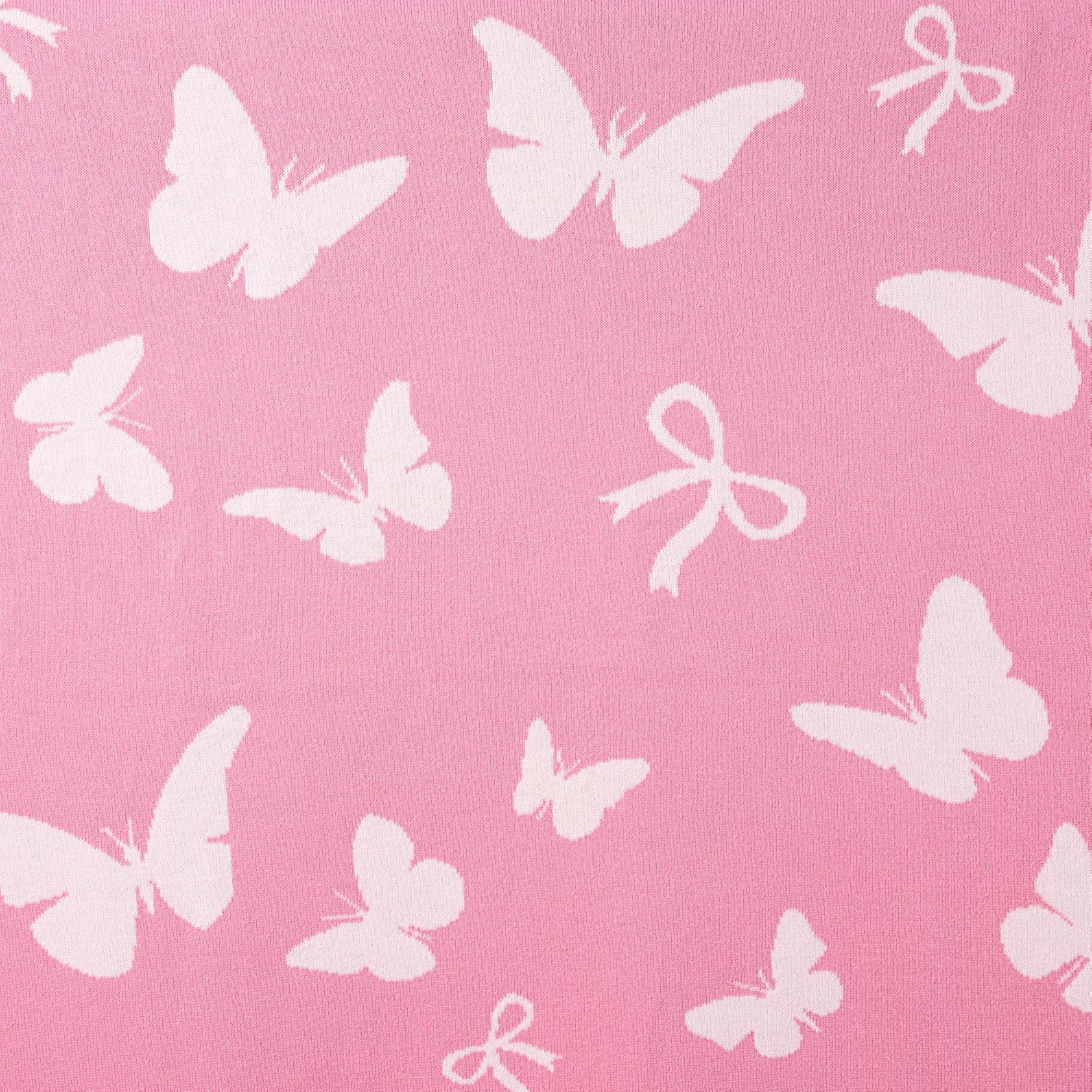 Butterfly Jacquard Baby Blanket, 30"x40" Two-Sided Breathable Throw Blanket for Boys and Girls, Newborn Infant Toddler Ideal for Gift