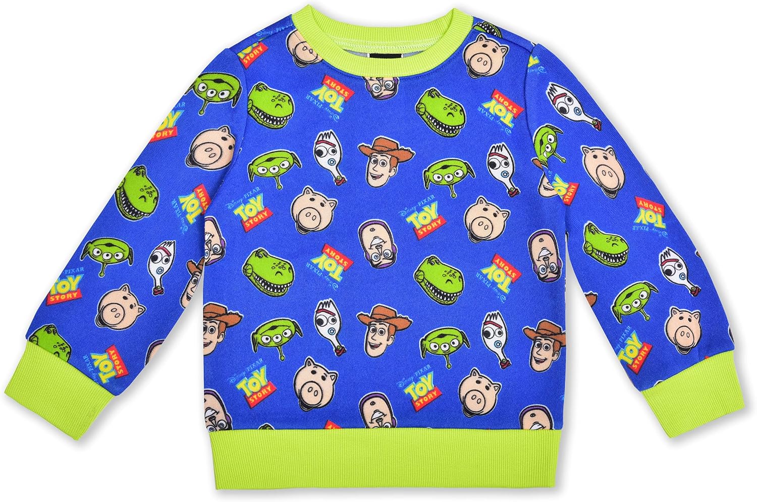 Disney Toy Story Buzz Lightyear, Woody, Rex and Forky Boys Sweatshirt and Pants Set for Toddler to Big Kids - Image 2