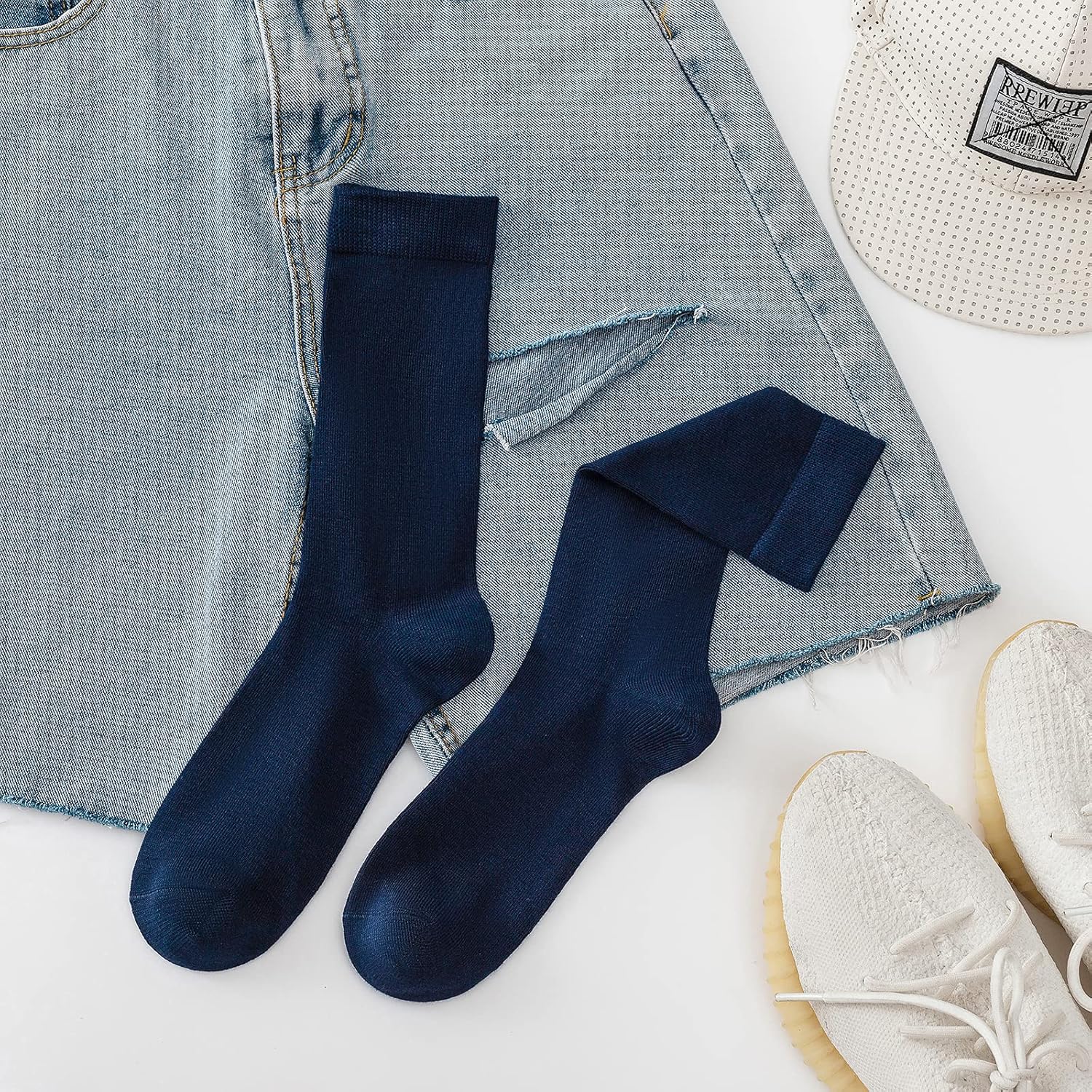 Sock Amazing Unisex Bamboo Rayon Socks Super Soft Black Crew Socks 8 Pack - Image 3