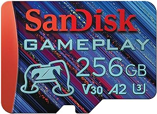 SanDisk Gameplay microSDXC UHS-I Card, 256GB Gaming microSDXC, 190MB/s, 130MB/s W, UHS-I, V30, U3, C10