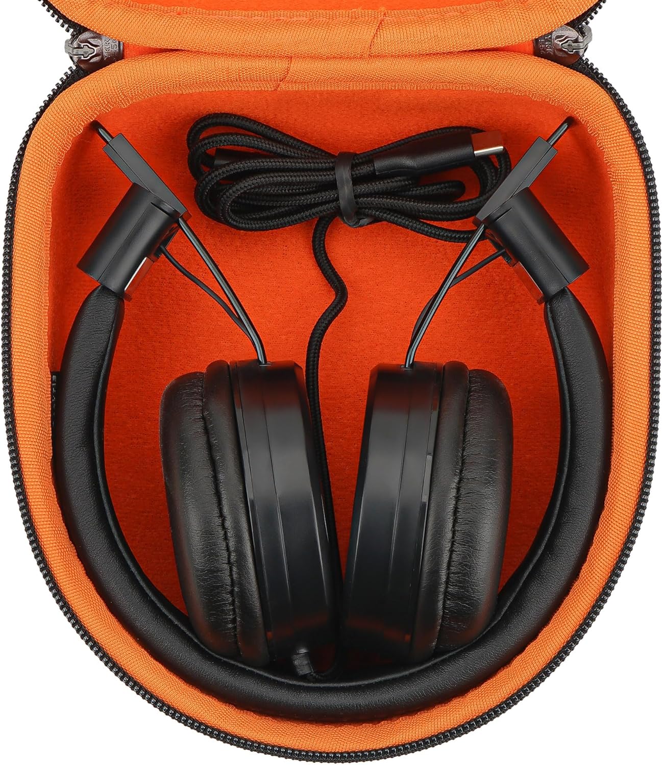 Geekria Shield Headphones Case Compatible with JLab Go Lux ANC, Audio Neon Folding/Studio Pro, Replacement Hard Shell Travel Carrying Bag (Dark Grey) - Image 3