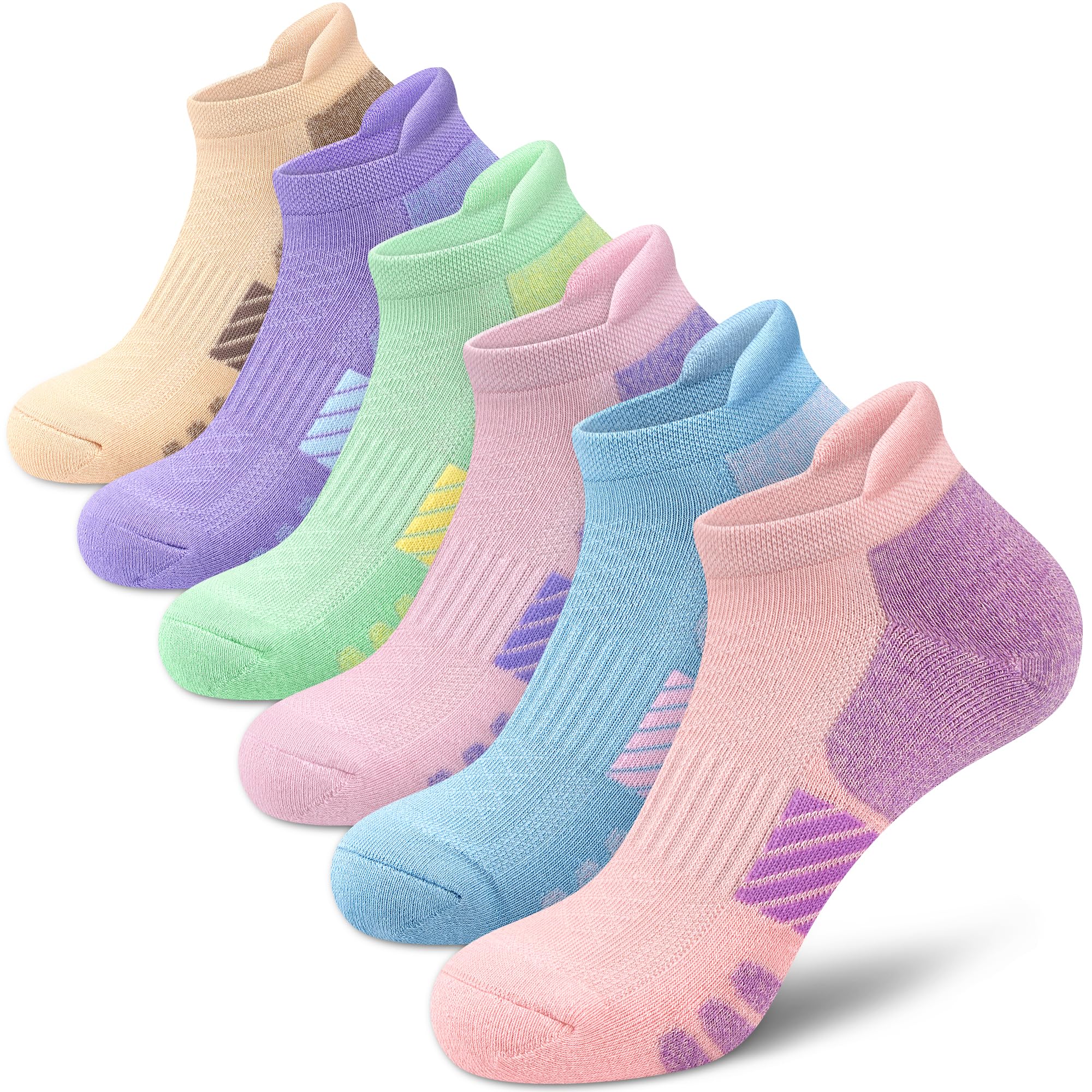Womens Athletic Ankle Socks 6-Pairs