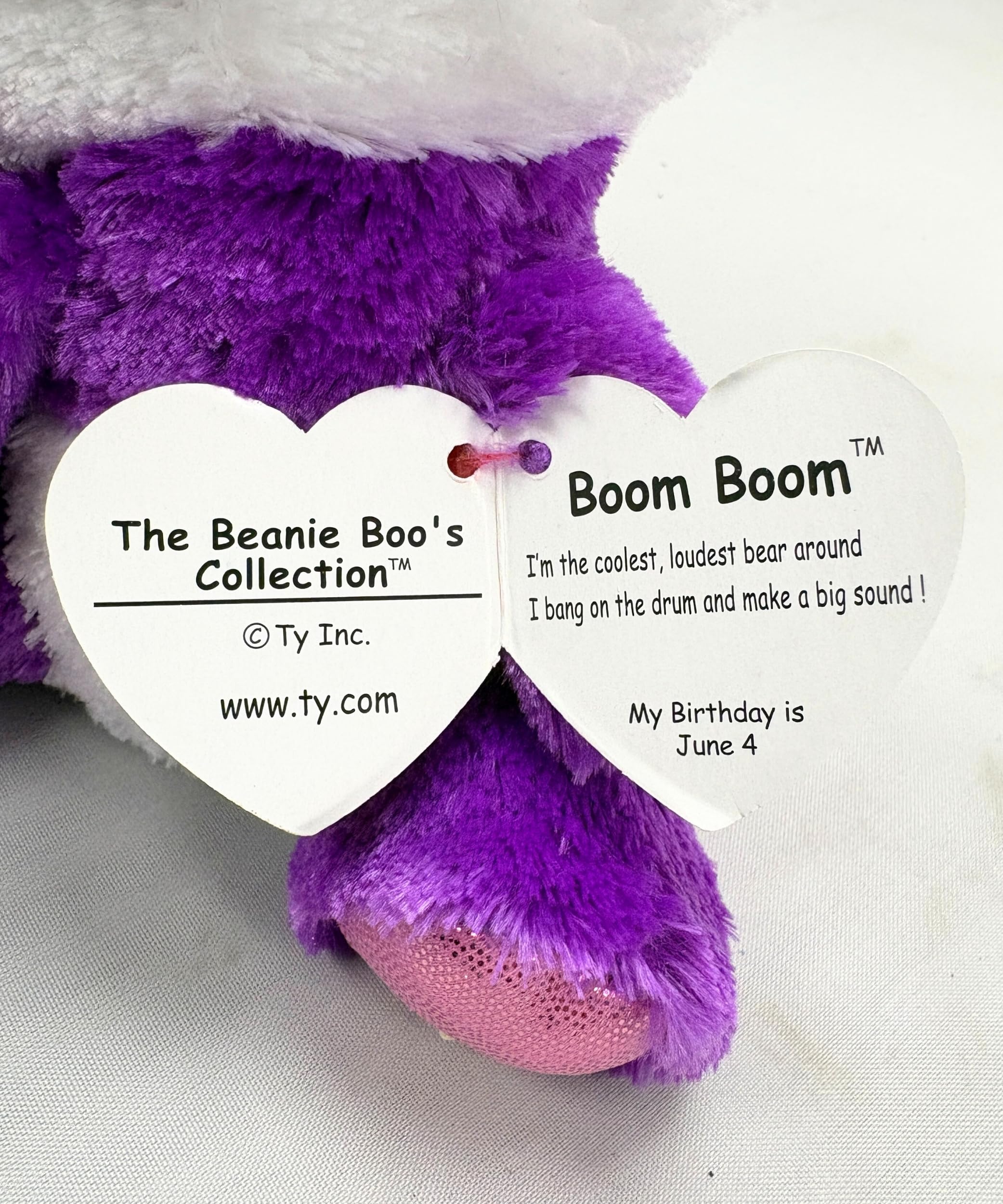 Boom Boom, Panda violett/weiss, 15cm