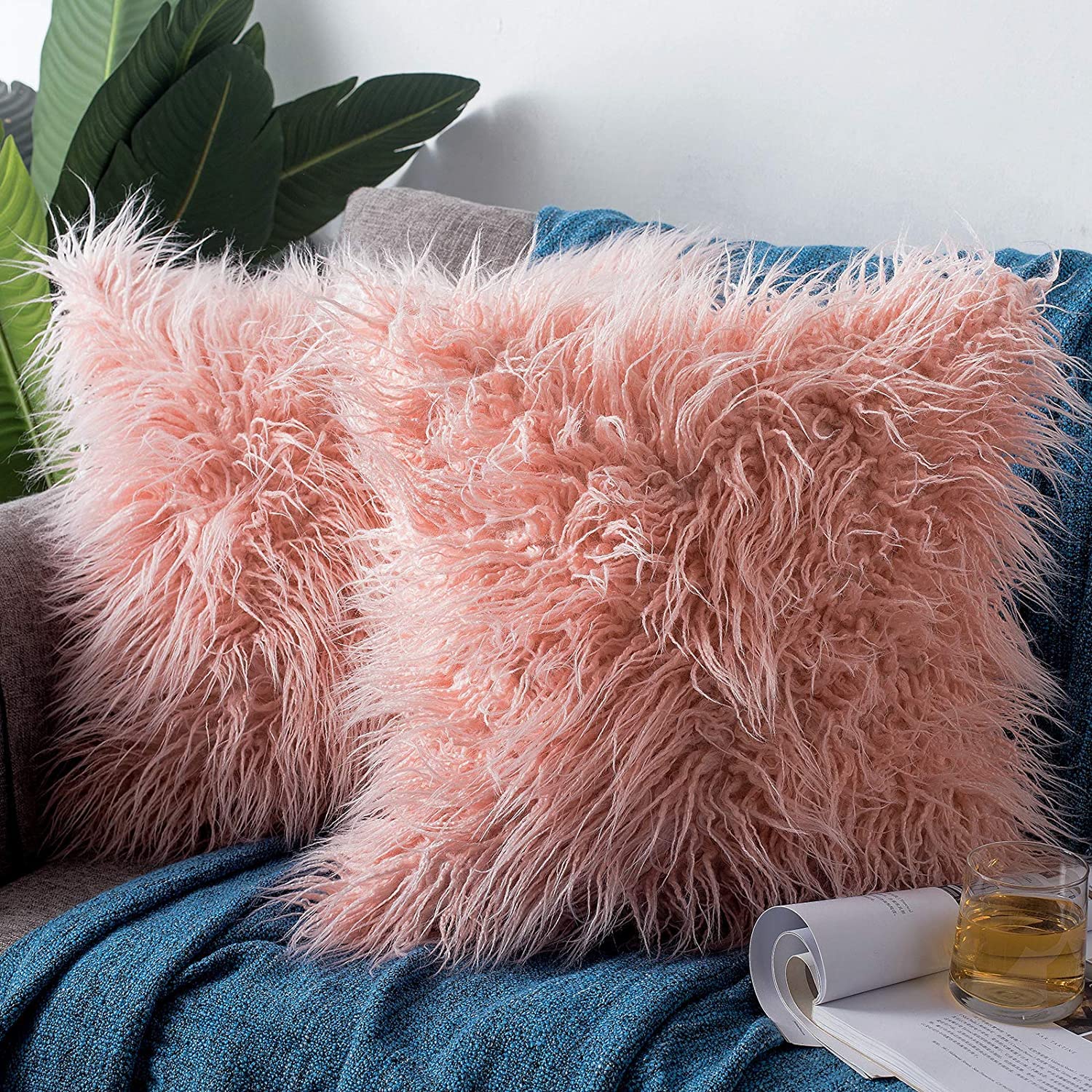 Amazon.co.jp: 2点セックッションカバー ロングファー フェイク