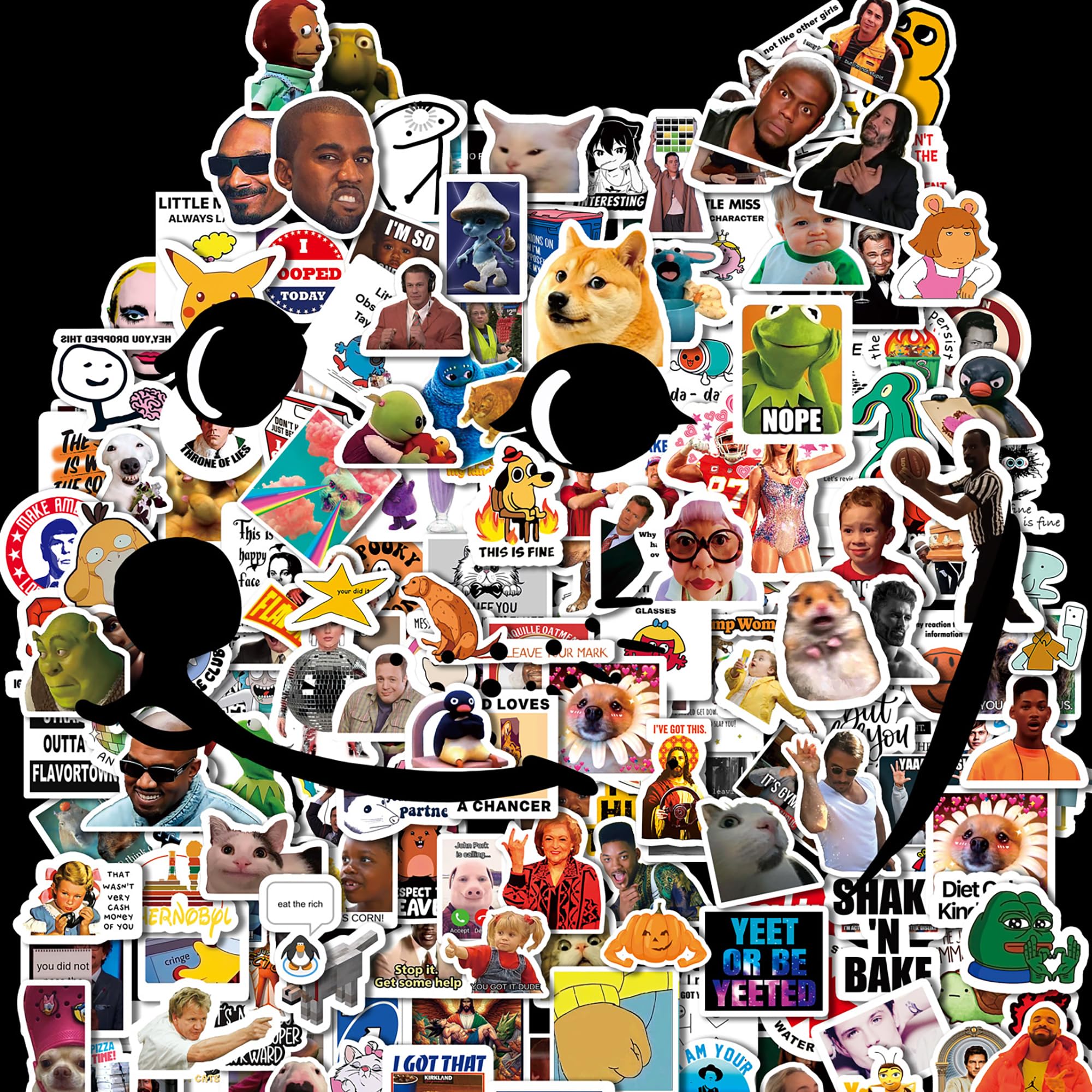 337PCS Funny Meme Stickers Pack, Waterproof Funny Stickers, Vinyl Sarcastic Meme Decals for Laptop, Water Bottle, Phone, Kindle, Journal, Scrapbook, Bumper, Skateboard, Luggage, No Repeats