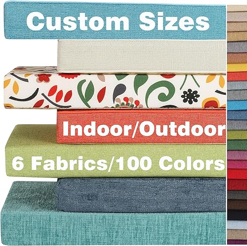 Custom Bench Cushions,Piping Design Bench Seat Cushion for Indoor/Outdoor Furniture,75D High-Resilience Foam Bench Cushions for Patio Garden Bay