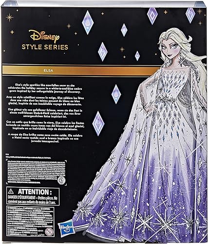 Miniatura 4 de Disney Princess Style Series - Muñeca Elsa navideña, accesorios de muñeca de moda, juguete de coleccionista para niños de 6 años en adelante, color
