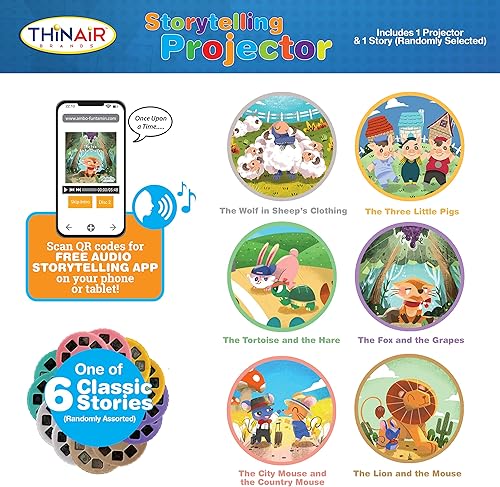 Miniatura 4 de Dr. STEM Toys Proyector de historias para niños de 3 años en adelante  Proyector preescolar con linterna presenta historias clásicas en diapositivas