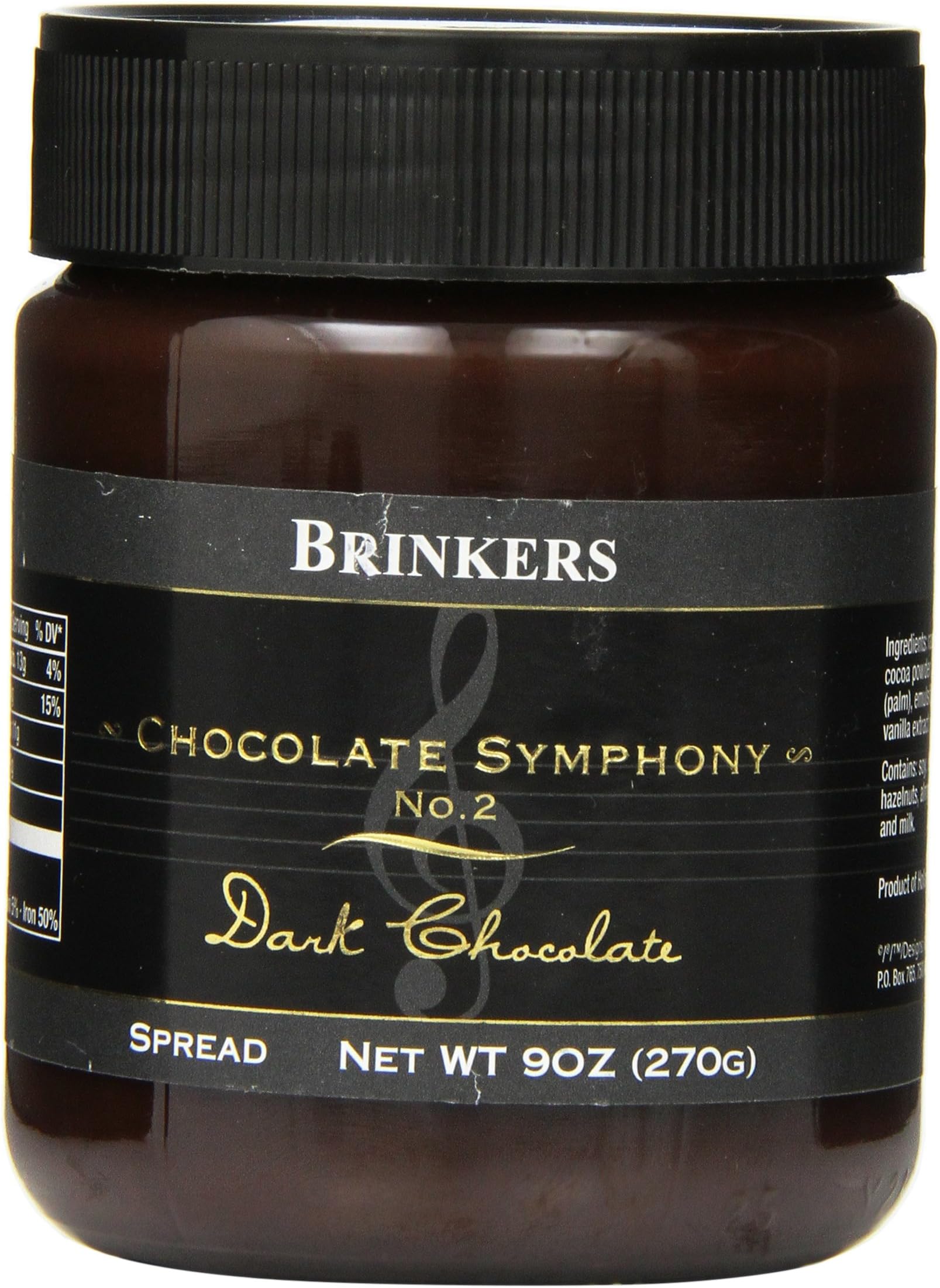 Brinkers Chocolate Symphony No. 2 Dark Chocolate Specialty Spread of Holland