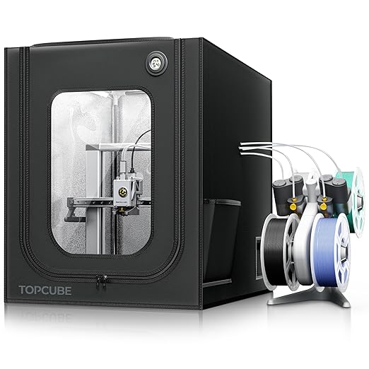 3D Printer Enclosure for Bambu Lab A1, Large Size Enclosure with LED Light, Fireproof Waterproof Dustproof Noise Reduction Constant Temperature 3D Printer Cover, 550x600x670MM