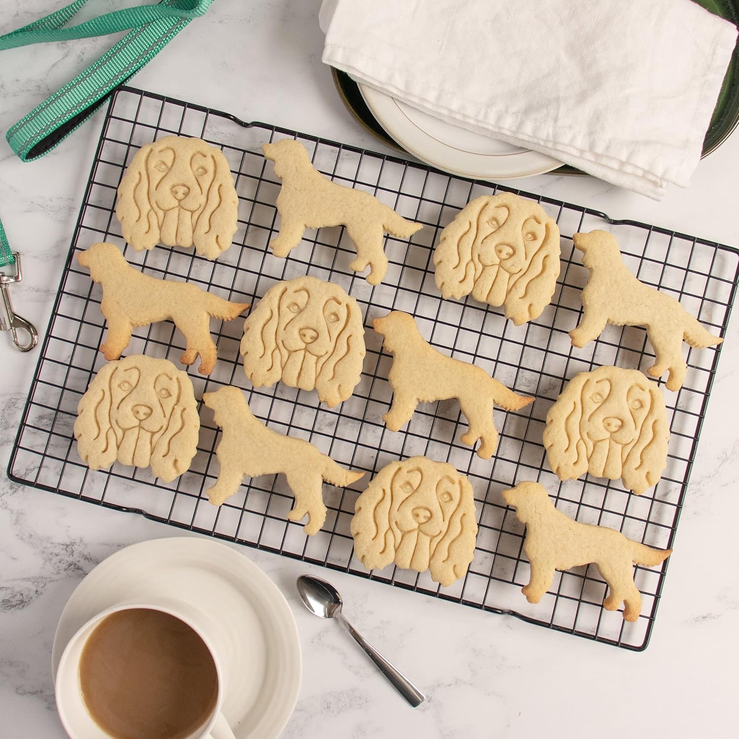 Set of 2 Working Cocker Spaniel cookie cutters (Designs: Face and Silhouette), 2 pieces - Bakerlogy