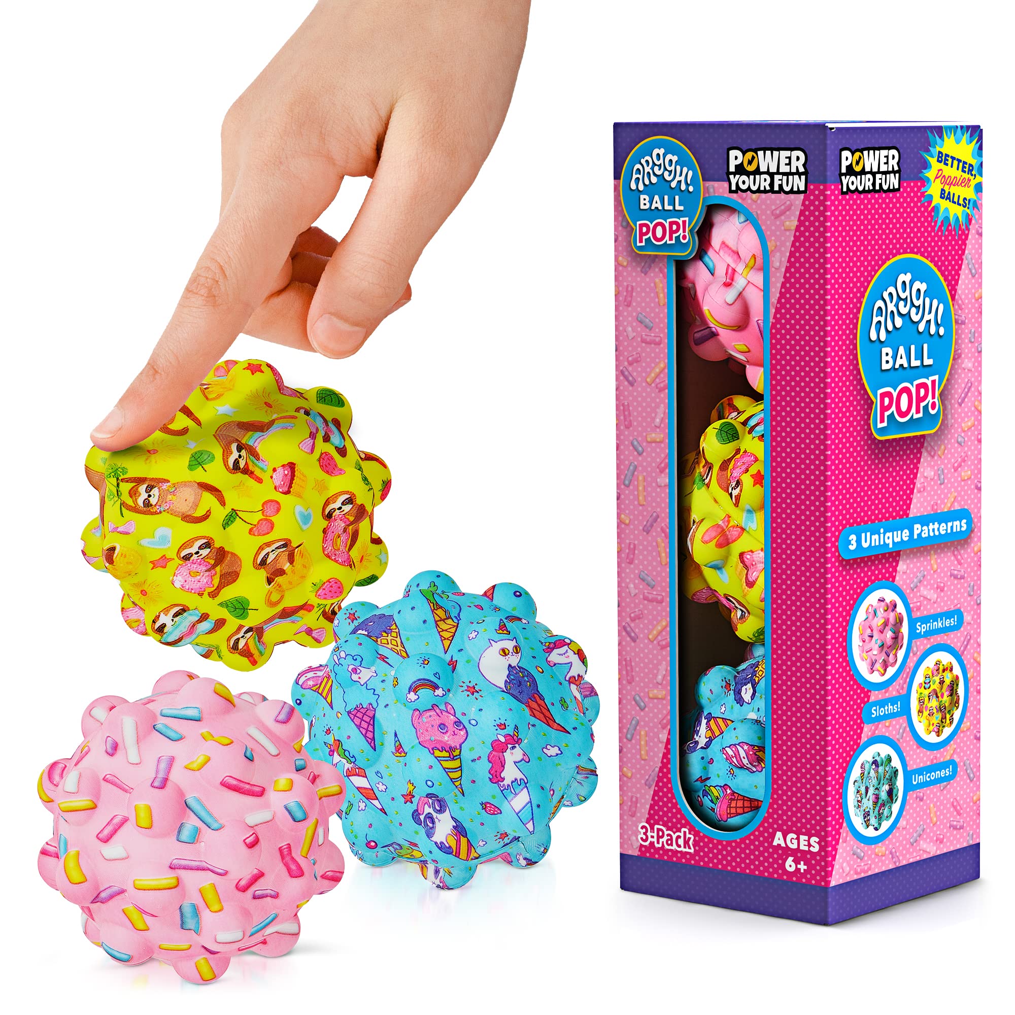 Buy Power Your Fun Arggh Pop Ball Sprinkles 3pk (3) Custom Bubble