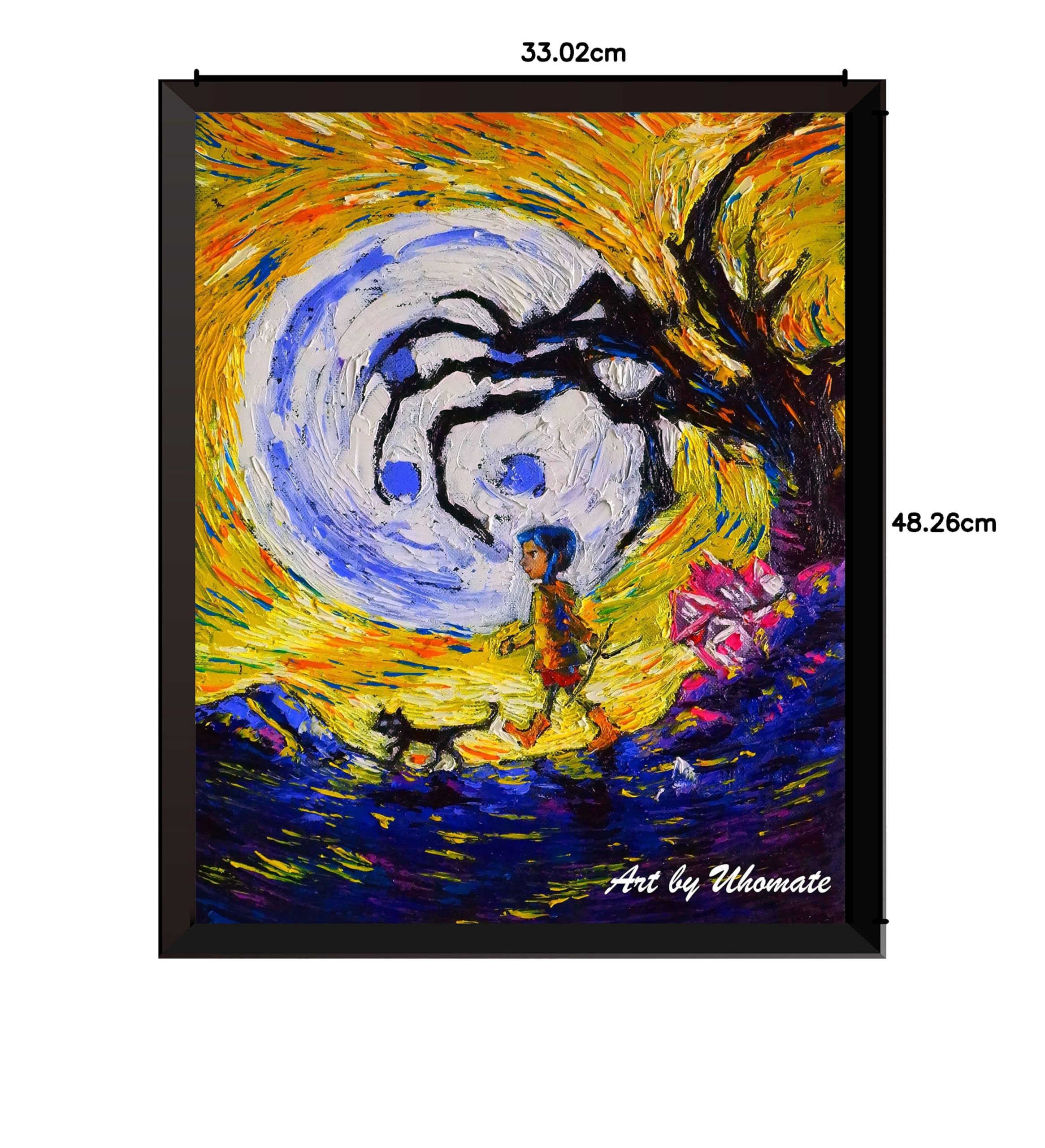 Uhomate Vincent Van Gogh Starry Night Canvas Wall Art Set - 4 Prints, 13x19 Inches, Unframed, Museum Quality