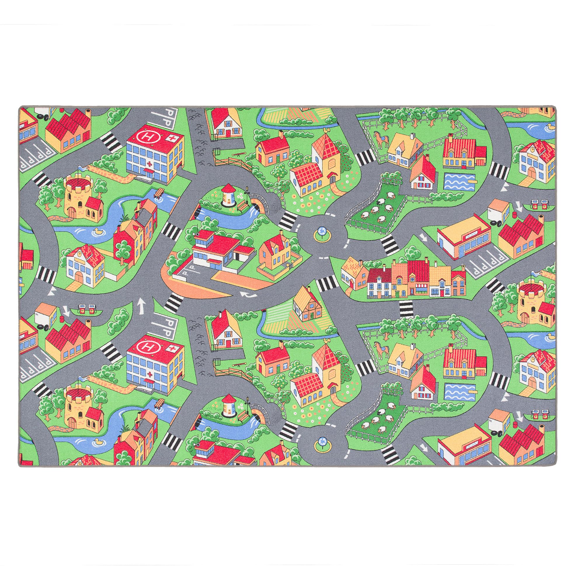Snapstyle Little Village - Tappeto gioco bambini - Verde - 17 Dimensioni