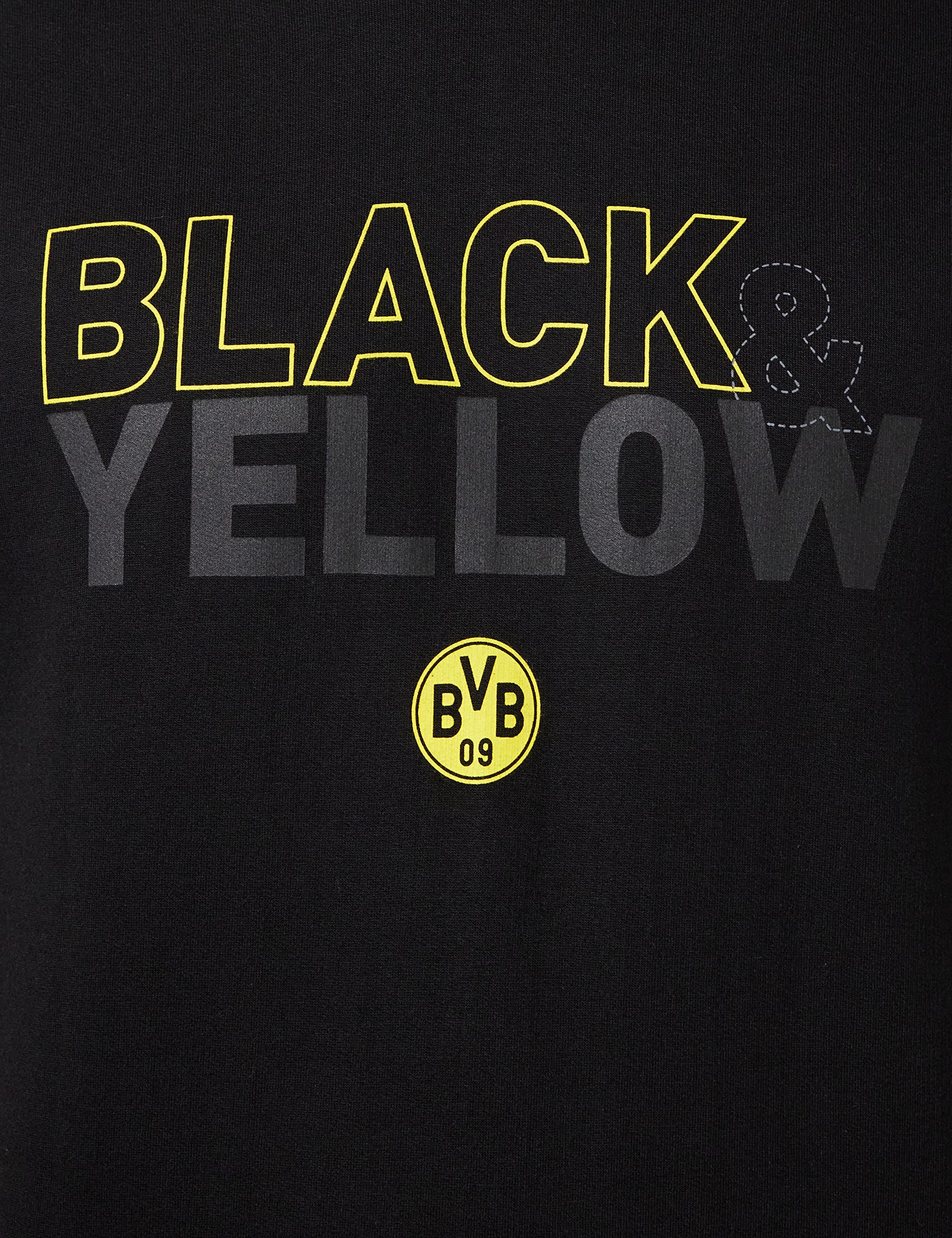 Dortmund Bluza z kapturem Uniseks Czarno-żółta Bluza Z Kapturem