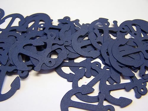 Miniatura 3 de 100 confeti de ancla azul marino náutico Baby Shower 1 pulgada ancla troquelada ancla recortada decoración mesa dispersión boda náutica