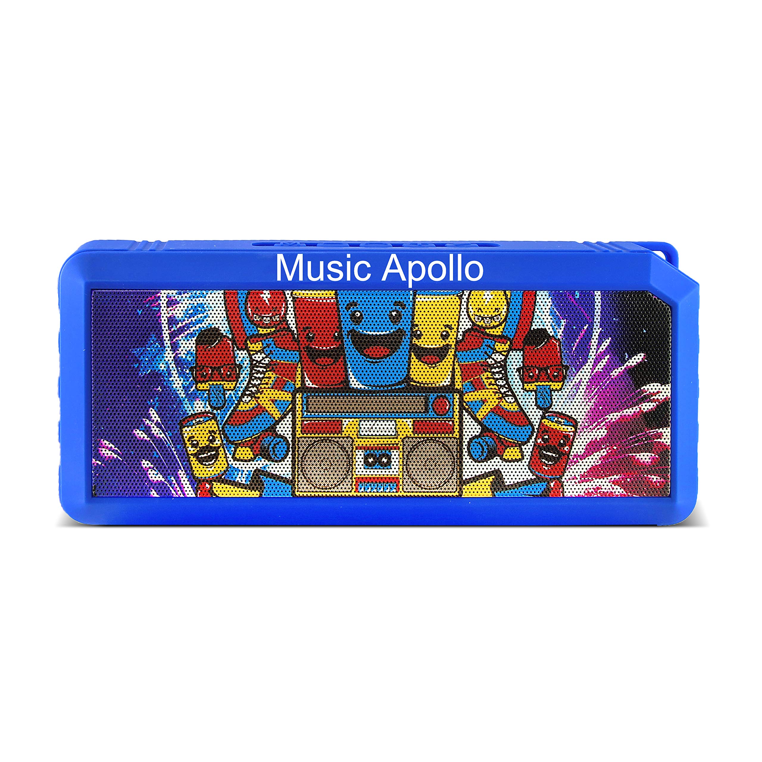 Music Apollo 15W Loud Sound Bluetooth Speaker with 12 Month Warranty (Supports Bluetooth,USB, SD Card,Aux-in) (Blue)