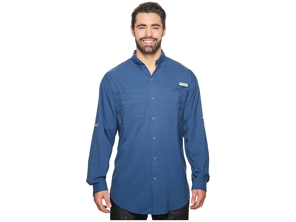 

Columbia Big Tall Tamiamitm II L/S (Night Tide) Men's Long Sleeve Button Up, Blue