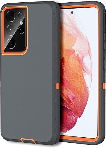 Miniatura 1 de MXX Funda compatible con Galaxy S21 Ultra 3 capas súper resistente protección contra golpes a prueba de polvo diseñada para Samsung Galaxy S21 Ultra